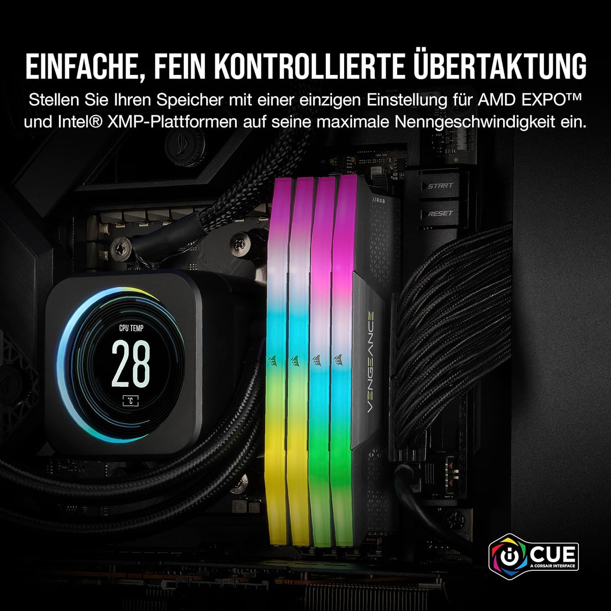 CORSAIR Vengeance RGB DDR5 16GB (1 X 16GB) Bis Zu 6000Mhz AMD Intel RAM