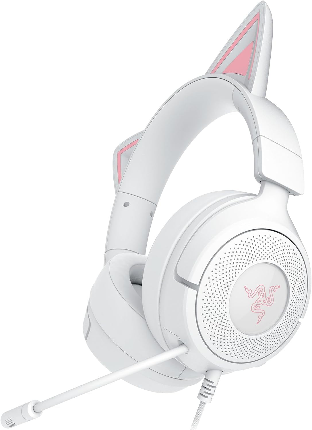 Razer Kraken Kitty V3 X - Kabelgebundenes Kitty-Headset Für Gaming - Kultige Kitty-Ohren - 270G Leicht - Hyperclear Kardioid Mikrofon - Triforce 40Mm Treiber - 3,5Mm Klinkenstecker | Weiß