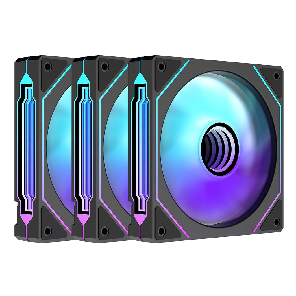 TZMRIT PRISM 4PRO Reverse RGB Lüfter 120Mm 3Er Pack,Argb Infinity PC Lüfter