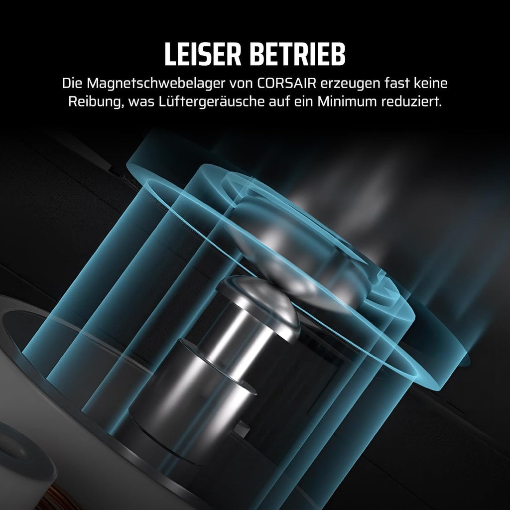 CORSAIR Icue LINK LX120-R RGB 120Mm Pwm-Umkehrlüfter – Dreifach-Lüfter-Kit – Geräuscharm, CORSAIR Magnetische Kuppellagerung, Zwei Lichtschleifen, Quikturn™-Schrauben, Null-Drehzahl-Modus – Schwarz