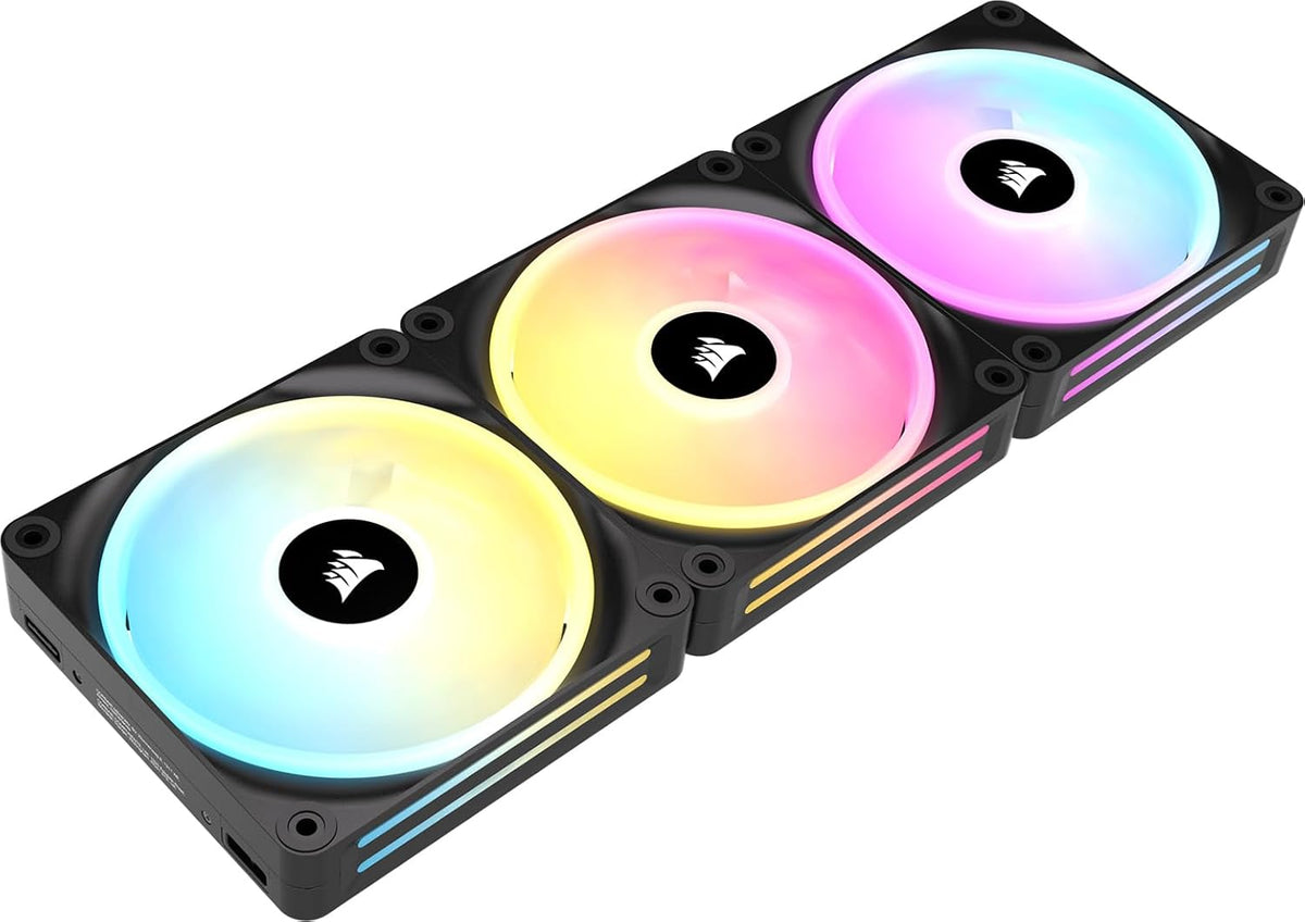 CORSAIR Icue LINK QX120 RGB 120Mm RGB Lüfter - Dreierpack - Schwarz