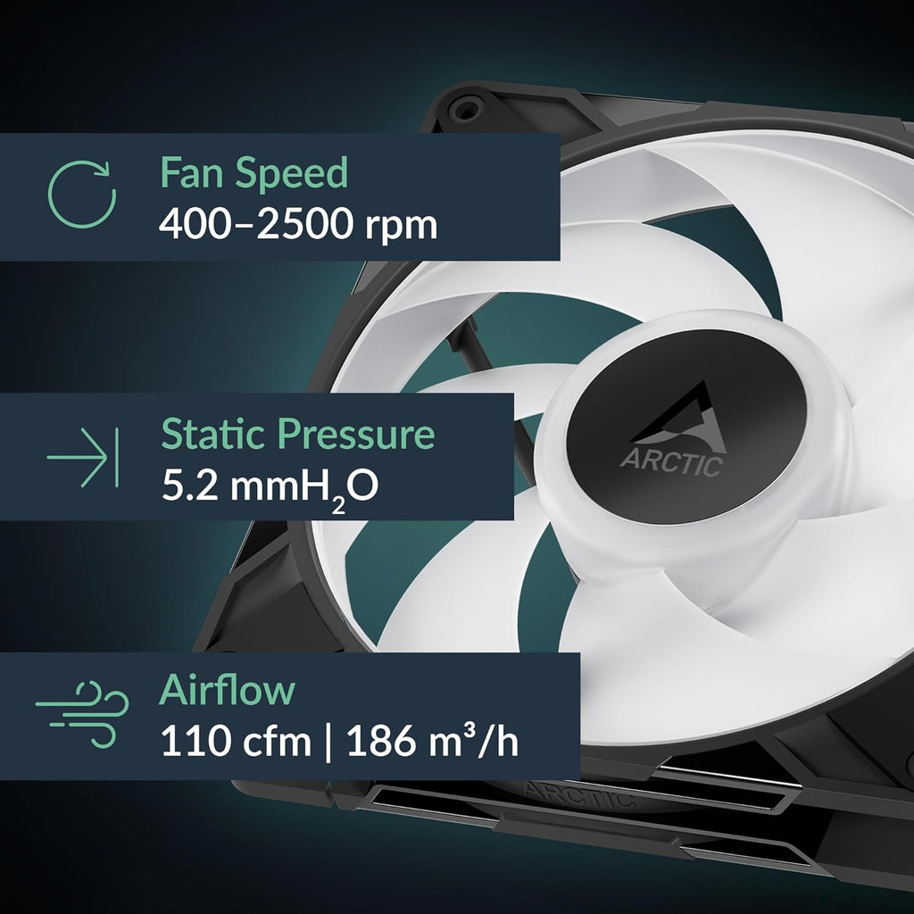 ARCTIC P14 Pro A-RGB (Schwarz) - Leistungsstarker 140 Mm Premium PC Lüfter