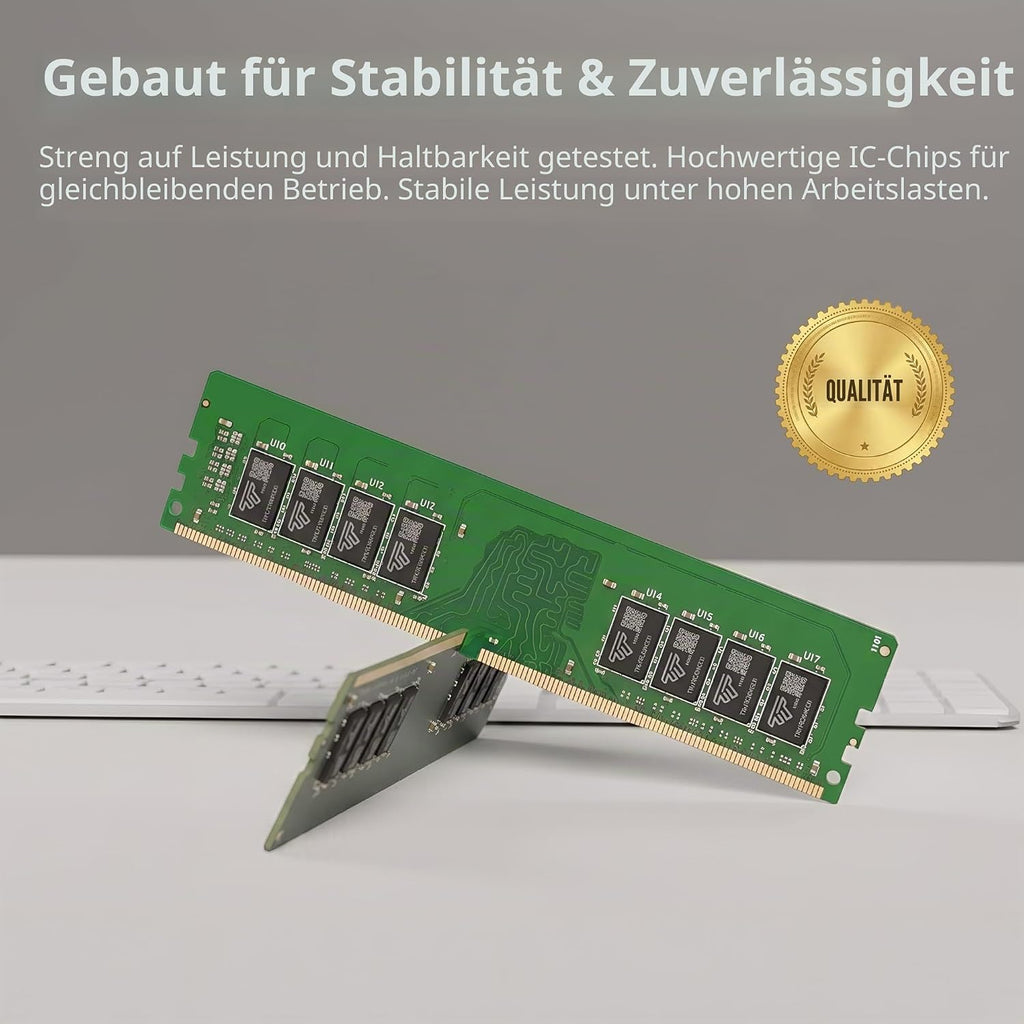 Timetec 16 GB KIT (2X8 GB) DDR4 2666 Mhz (PC4-2666V) PC4-21300 UDIMM Desktop-Ram – Non-Ecc Unbuffered, 288 Pin, 1,2 V, CL19 Dimm-Speichermodul