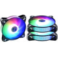 DS Rgb-Lüfter, 120 Mm, 3Er-Packung, Gehäusekühlungs-Led-Lüfter Für Weiß-Schwarzes Pc-Gehäuse, Cpu-Kühler Und Radiatorsystem