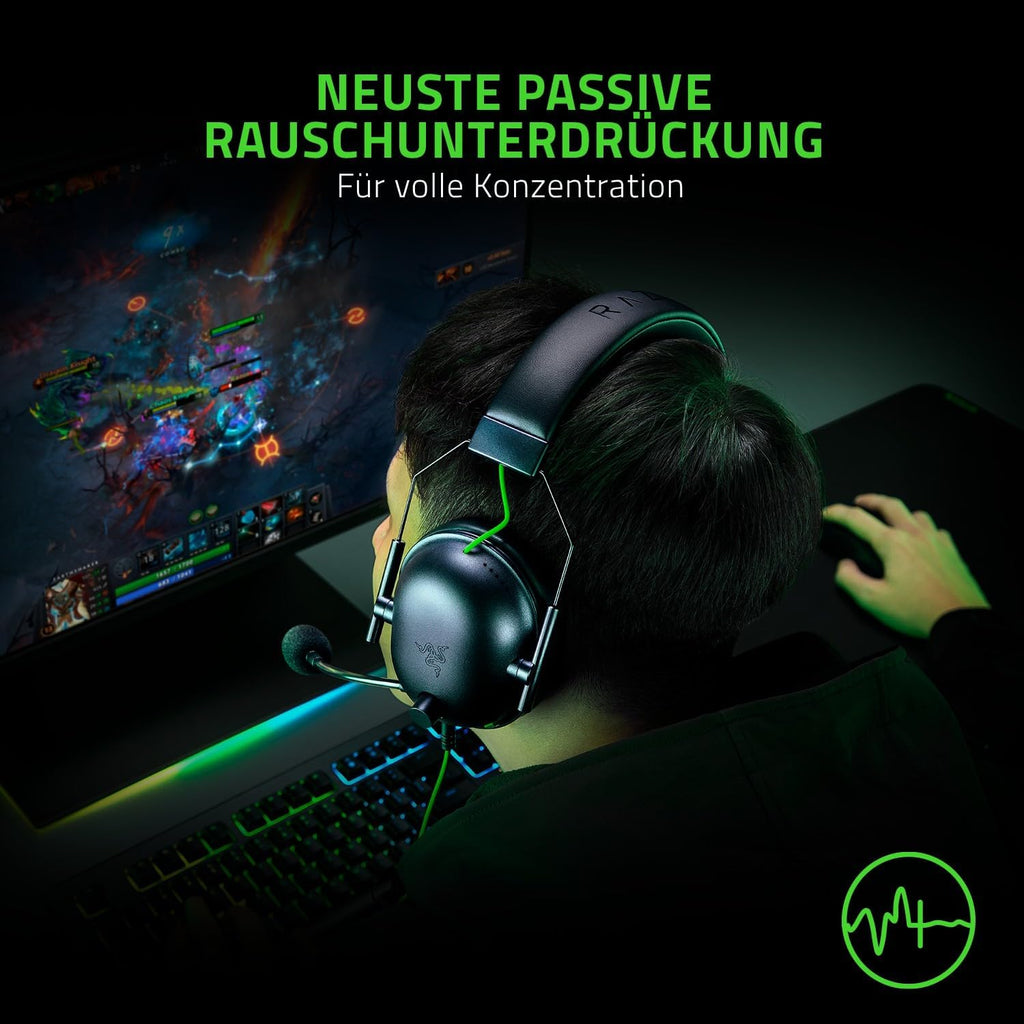 Razer Blackshark V2 X - Premium Esports Gaming Headset (Kabelgebundene Kopfhörer Mit 50Mm-Treiber, Rauschunterdrückung Für PC, Mac, PS4, Xbox One & Switch) Schwarz