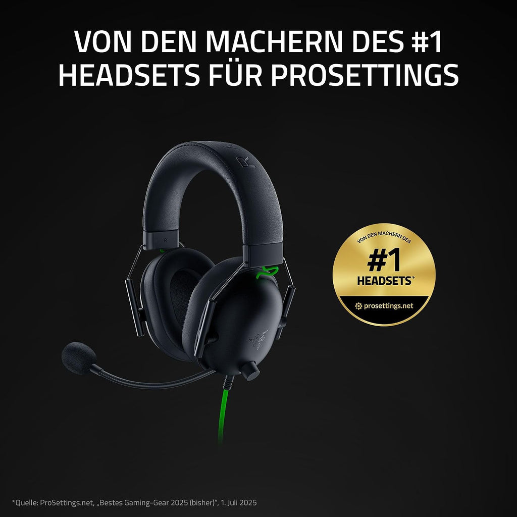 Razer Blackshark V2 X - Premium Esports Gaming Headset (Kabelgebundene Kopfhörer Mit 50Mm-Treiber, Rauschunterdrückung Für PC, Mac, PS4, Xbox One & Switch) Schwarz