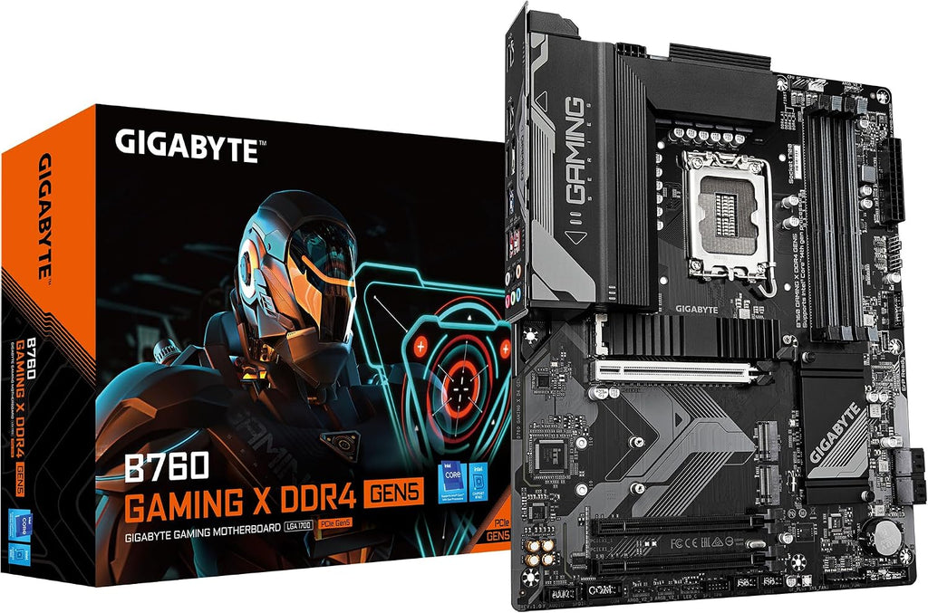 GIGABYTE B760 Gaming X DDR4 GEN5 Mainboard – Unterstützt Intel Core Prozessoren Der 14. Generation, 8+1+1 Phasen VRM, Bis Zu 5333 Mhz DDR4 (OC), 3Xpcie 4.0 M.2, 2.5Gbe LAN, USB 3.2 Gen 2
