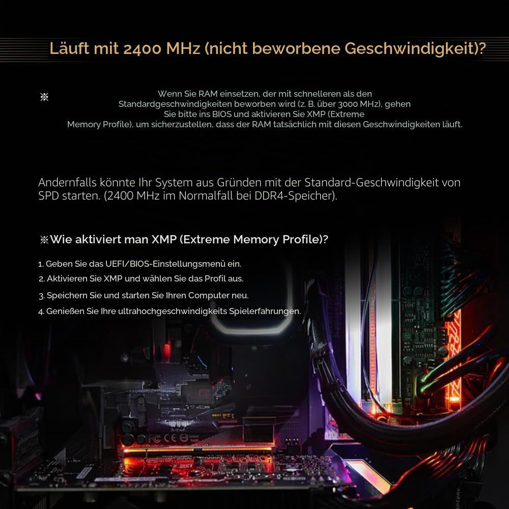 【DDR4 RAM】 GIGASTONE Game PRO 16GB Kit(2X8Gb) DDR4 3200Mhz PC4-25600 CL16-18-18-40 Intel XMP 2.0 AMD Ryzen 1.35V UDIMM 288Pin Nicht-Ecc Ungepuffert Desktop Hochleistung Arbeitsspeicher-Weiß