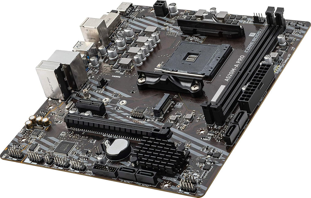 MSI A520M-A PRO Gaming Motherboard (AMD AM4, DDR4, Pcie 3.0, SATA 6Gb/S, M.2, USB 3.2 Gen 1, DVI/HDMI, Micro-Atx)