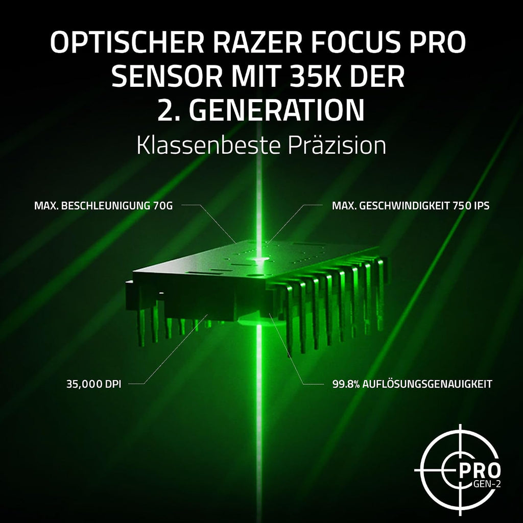 Razer Basilisk V3 Pro - Anpassbare Kabellose Gaming-Maus Hyperscroll Tilt Wheel - Focus Pro 30K Optischer Sensor - 13-Zonen Chroma-Beleuchtung - 10+1 Programmierbare Tasten - Pc/Mac | Weiß