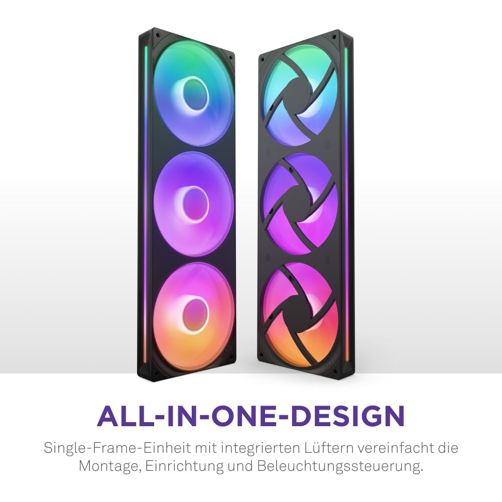 NZXT F360 RGB Core - 360Mm Single-Frame RGB Lüfter - Schwarz