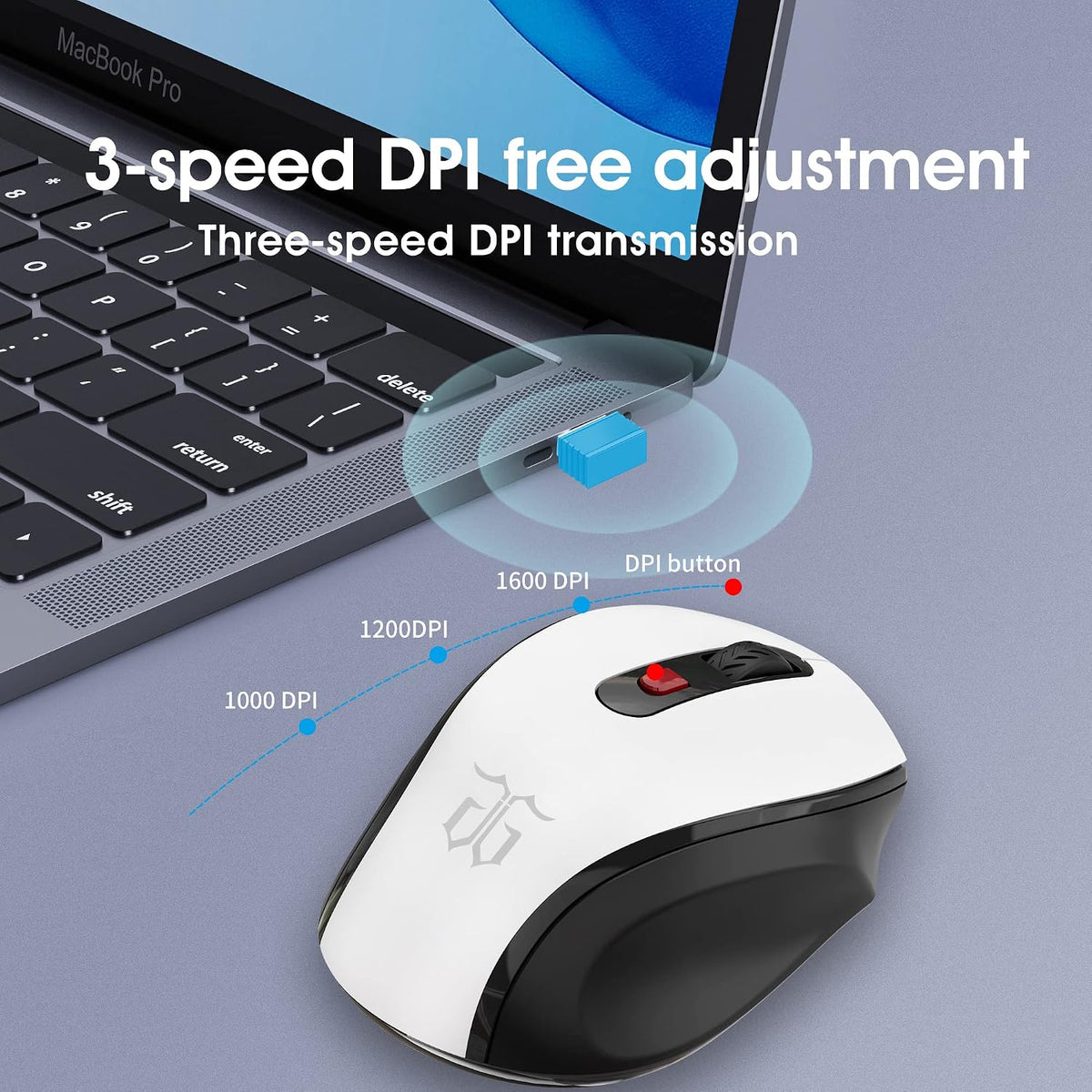 Snpurdiri 60% Prozent Tastatur Maus Set Kabellos, Wireless Gaming Combo, Enthalten 2.4G Small Mini 60% Merchanical Feel Tastatur, Ergonomisches Design Vertical Feel Maus (Blackwhite)