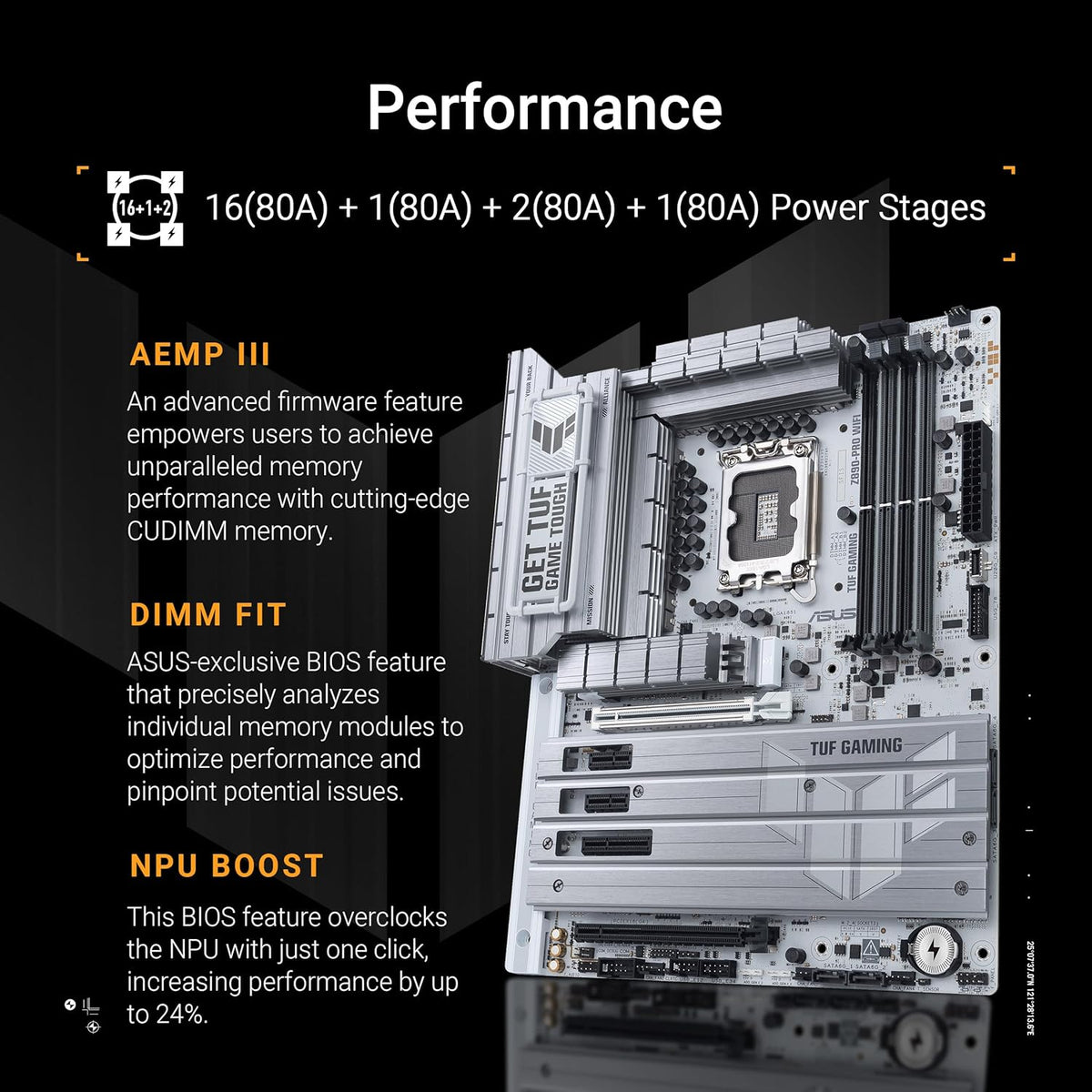 ASUS TUF Gaming Z890-PRO Wifi Mainboard Sockel Intel LGA 1851