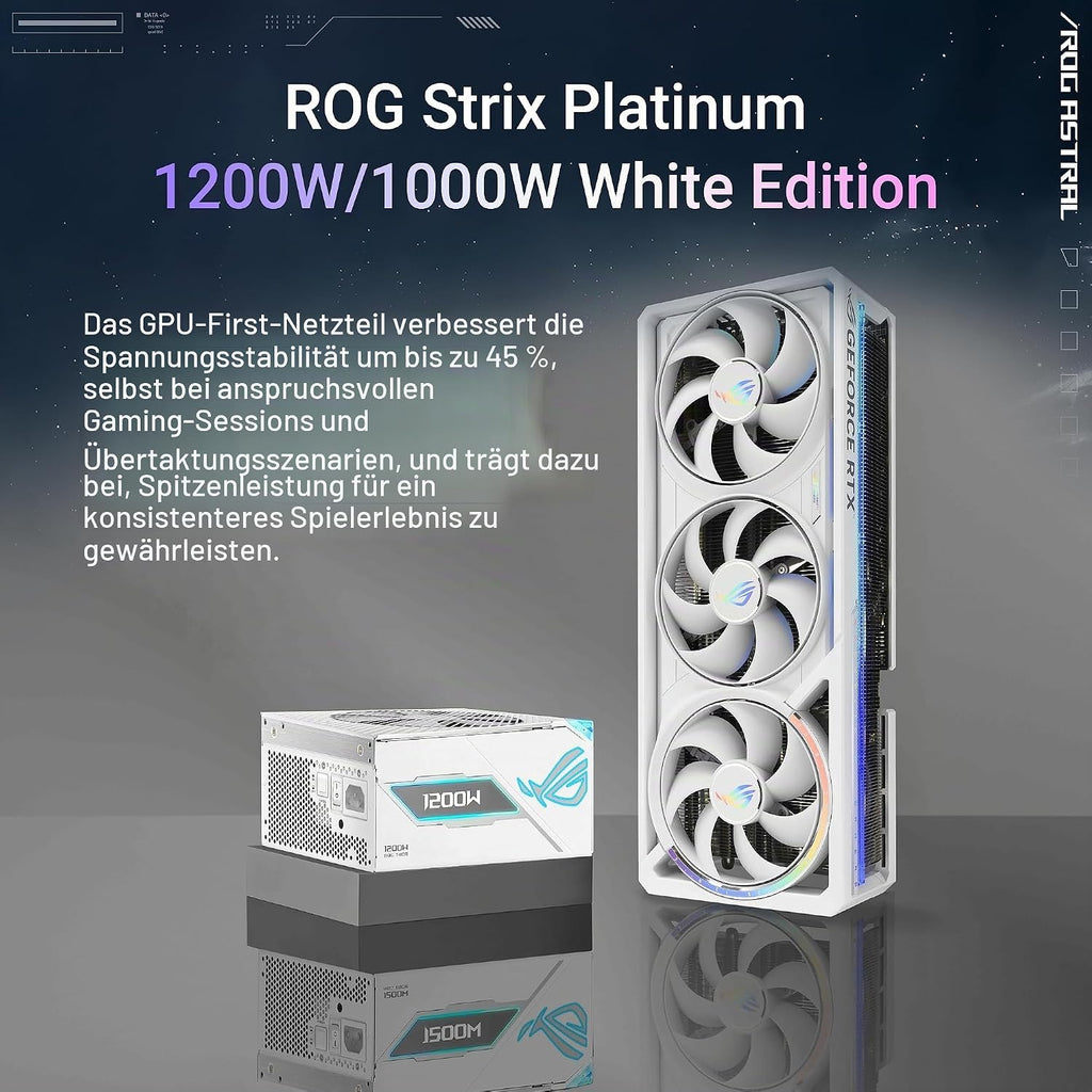 ASUS ROG Astral NVIDIA Geforce RTX™ 5080 16 GB GDDR7 White OC Edition – Quad-Fan Gaming-Grafikkarte Liefert Beispiellosen Luftstrom Und Luftdruck Für Optimale Leistung, 3 Jahre Garantie