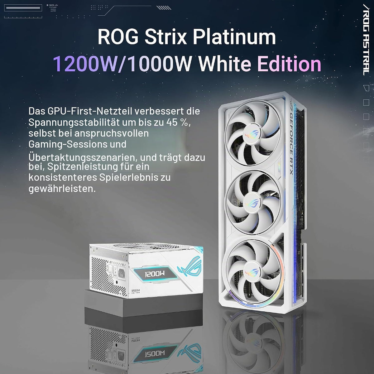ASUS ROG Astral NVIDIA Geforce RTX™ 5080 16 GB GDDR7 White OC Edition – Quad-Fan Gaming-Grafikkarte Liefert Beispiellosen Luftstrom Und Luftdruck Für Optimale Leistung, 3 Jahre Garantie
