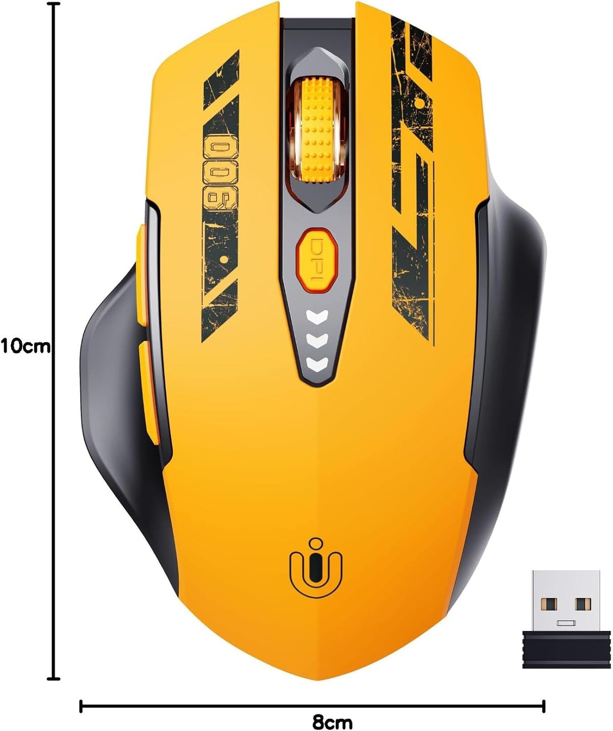 Uineer Kabellose Maus, 2,4 Ghz Usb-Funkmaus, Batteriestandsanzeige