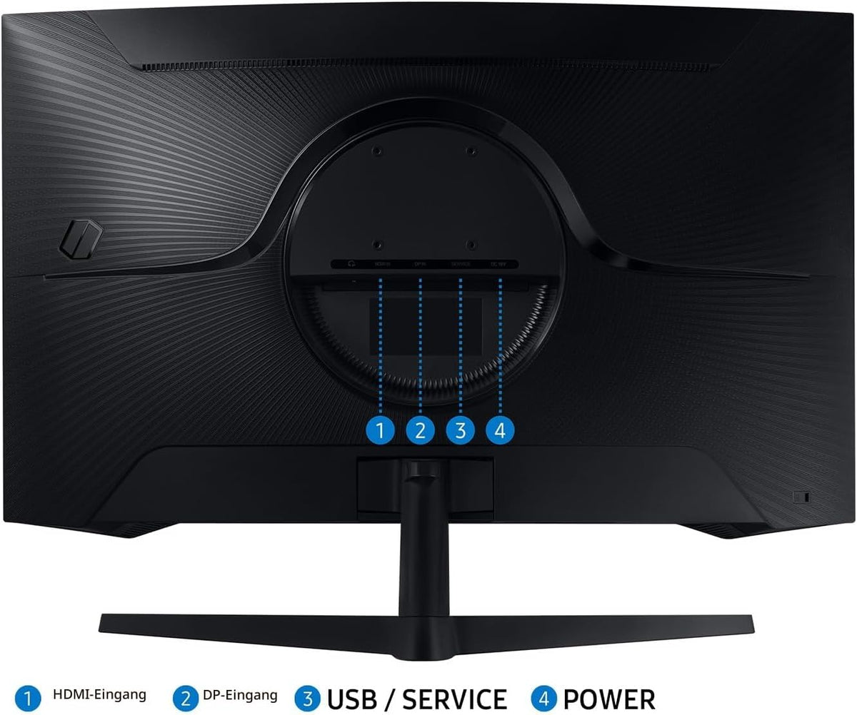 Samsung Odyssey G55C Curved Gaming Monitor 32 Zoll, Bildschirm Mit Va-Panel, 2.560 X 1.440 Pixel, 1.000R Radius, HDR10, AMD Freesync, 165 Hz, Reaktionszeit 1 Ms (MPRT), LS32CG554EUXEN