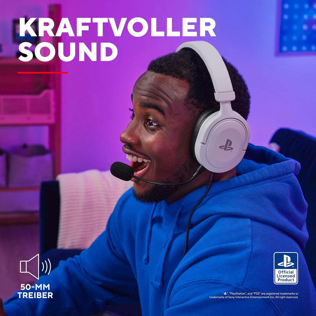 Gxtrust Forta PS5 Gaming Headset Lizenziert Für Playstation 5, Weiß