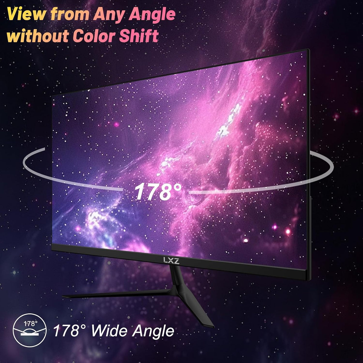 LXZ 24.5 Zoll Gaming Monitor 200Hz, FHD 1920X1080 PC Bildschirm, Ips-Panel 1Ms, Integrierte Lautsprecher, DP/HDMI, Eye Care, Wall Mount Compatible