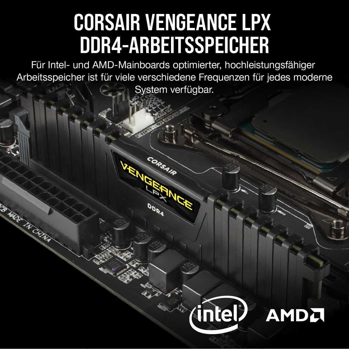 Corsair Vengeance LPX DDR4 RAM 32GB (2X16Gb) Bis Zu 3200Mhz CL16 Intel XMP 2.0 Computerspeicher - Schwarz (CMK32GX4M2E3200C16)