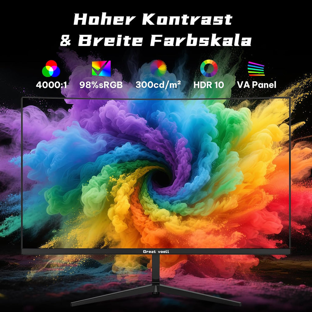 Great Voell 24 240Hz Zoll Curved Gaming Monitor, FHD 1920X 1080P