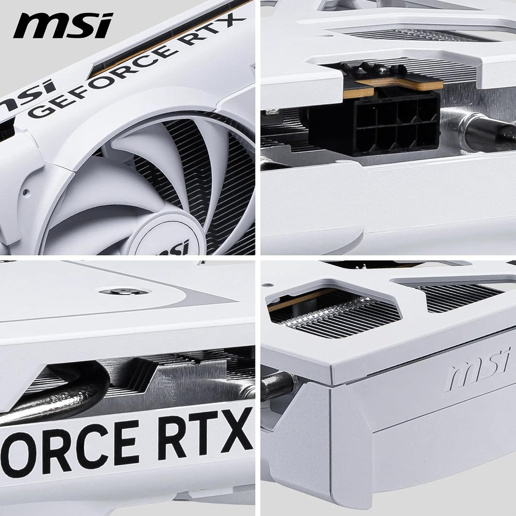 MSI Geforce RTX 5060 8G Ventus 2X OC White - 8GB GDDR7 (28Gbps/128-Bit), Pcie 5, Boost: 2527 Hz, HDMI 2.1B, Displayport 2.1B