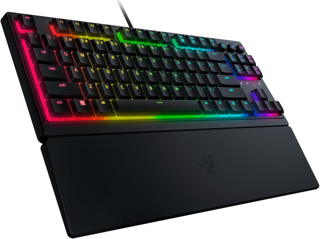 Razer Ornata V3 Tenkeyless - Kompakte Flache Gaming-Tastatur (Mecha-Membran-Switches, Tastenkappen Mit Anti-Uv-Beschichtung, Beleuchtete Separate Medientasten) QWERTZ De-Layout | Schwarz