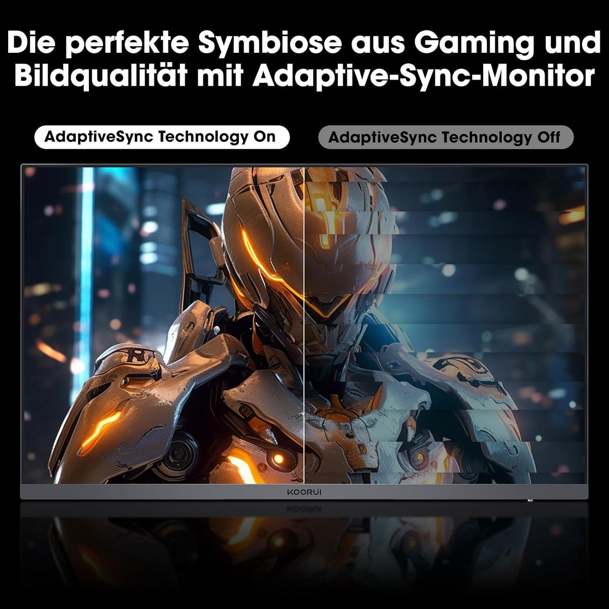 KOORUI 24 Zoll Gaming PC Bildschirm 180Hz MPRT 1Ms 24E6CA