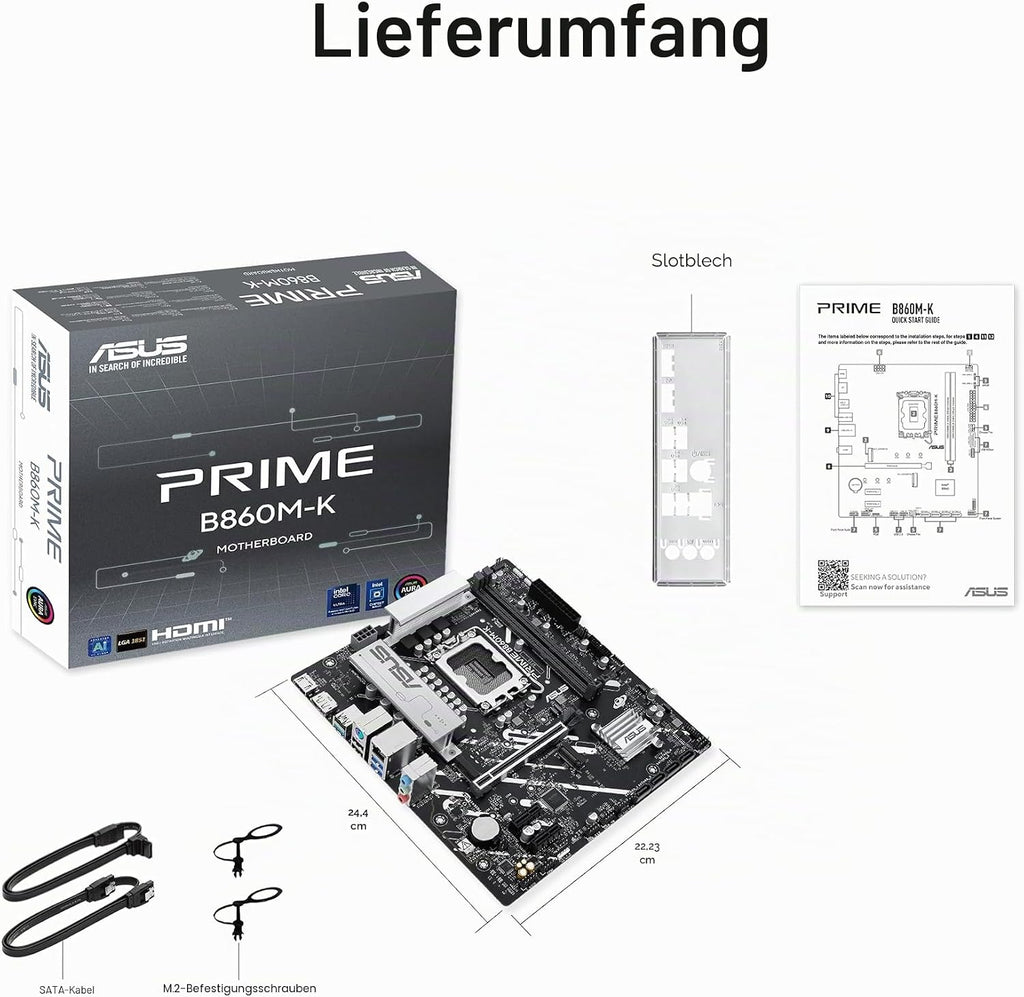 ASUS Prime B860M-K Mainboard Sockel Intel LGA 1851