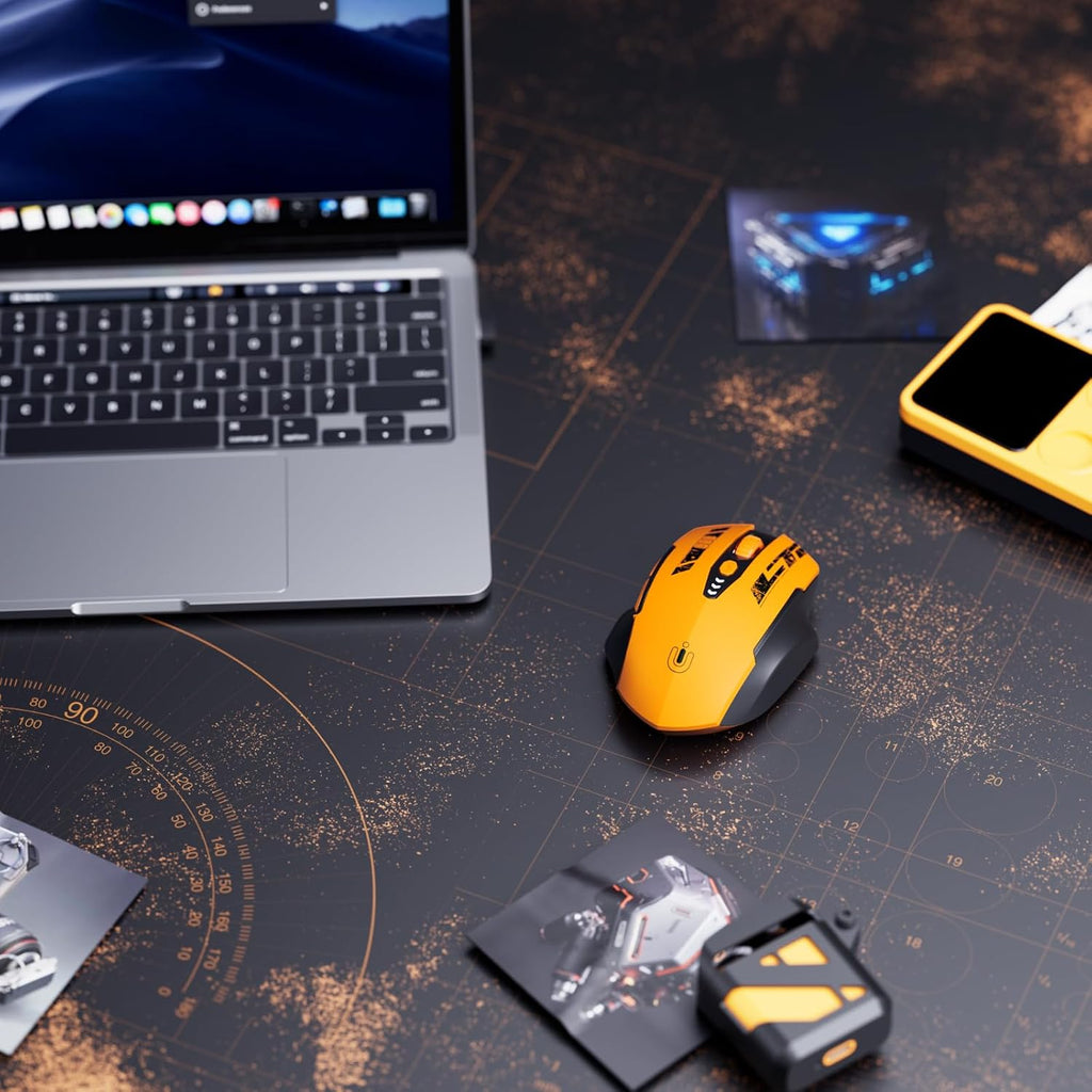 Uineer Kabellose Maus, 2,4 Ghz Usb-Funkmaus, Batteriestandsanzeige
