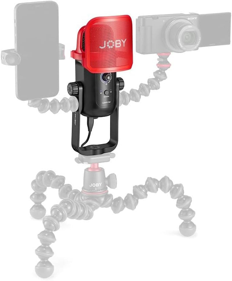 JOBY Wavo POD Usb-Kondensatormikrofon Für PC, Streaming USB Mikrofon, Gaming Podcasts, Mit Stummschaltung, Verstärkungsregelung, Live-Überwachung, Plug-And-Play Für PC Und Mac