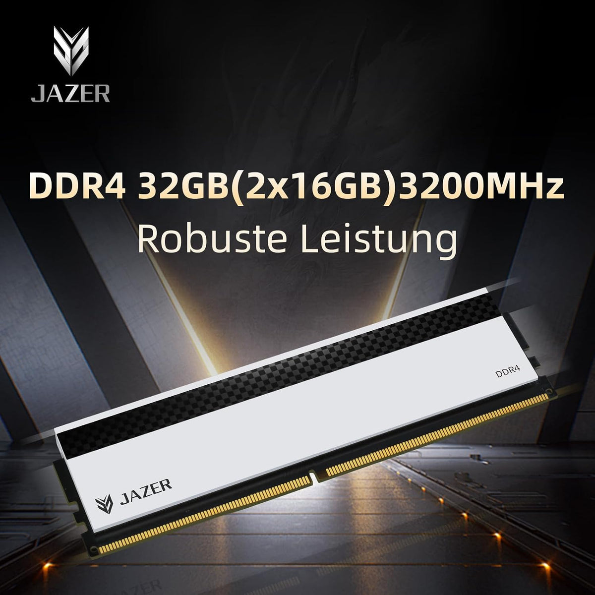JAZER DDR4 RAM 32GB (2X16Gb) 3200Mhz Desktop Hochleistungs Memory