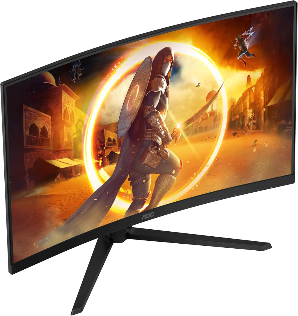AOC CQ32G4VE 32 Zoll Curved, WQHD Gaming Monitor, 180Hz, Fast VA Panel, 1Ms Gtg, HDR10, Freesync, (2560X1440 HDMI 2X 2.0 DP 1X 1.4) Schwarz