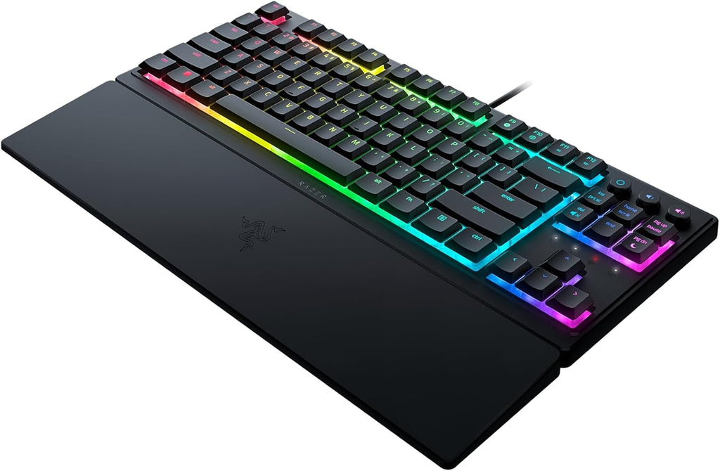 Razer Ornata V3 Tenkeyless - Kompakte Flache Gaming-Tastatur (Mecha-Membran-Switches, Tastenkappen Mit Anti-Uv-Beschichtung, Beleuchtete Separate Medientasten) QWERTZ De-Layout | Schwarz