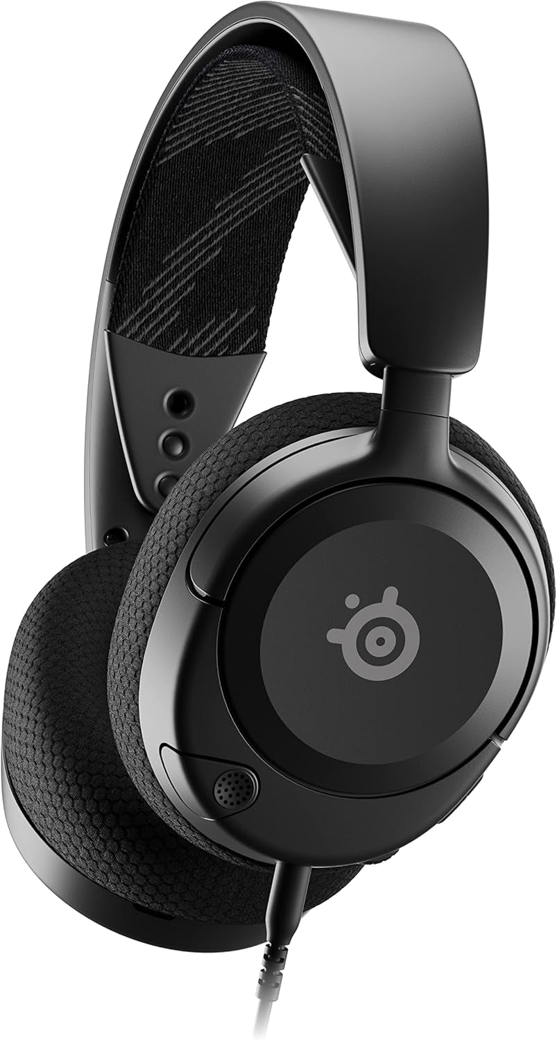Steelseries Arctis Nova 1 - Multi-System Gaming-Headset – Hi-Fi-Treiber – 360° Surround-Sound – Airweave Memory Foam-Ohrpolster – Mikrofon Mit Geräuschunterdrückung – PC, PS5, Xbox -Schwarz