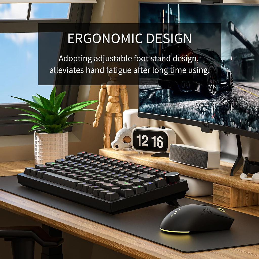 GM326 Gaming Tastatur,Mechanische Tastatur,Kabel,75 Prozent,Usb C