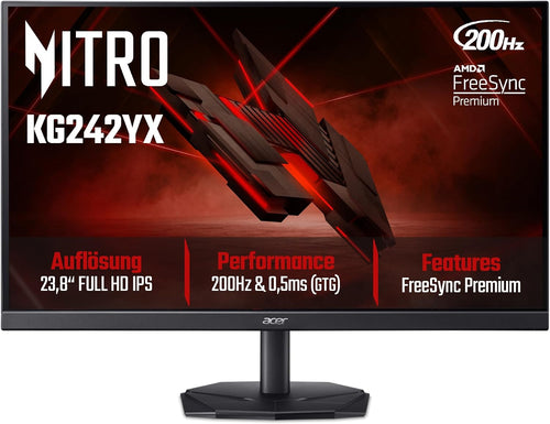 Acer Nitro KG242YX1 Gaming Monitor 23.8 Zoll (60,5 Cm) Full HD, 200Hz